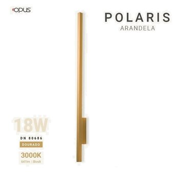 ARANDELA POLARIS 18W 3000K DOURADO BIV DN80686