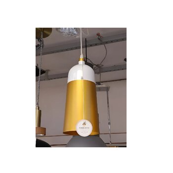 PENDENTE MART 5191 EM METAL BRANCO E DOURADO