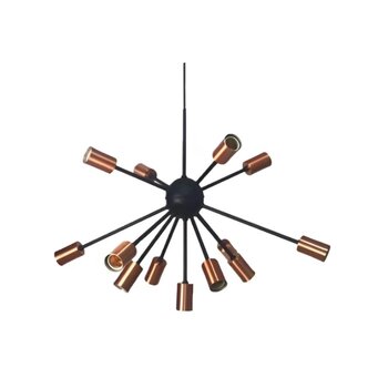 PENDENTE 713-13 SPUTNIK PTO/COBRE 13LAMP