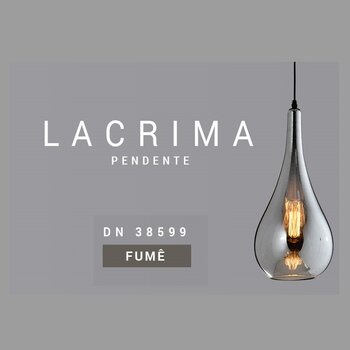 PENDENTE LACRIMA 1XE27 FUME DN38599