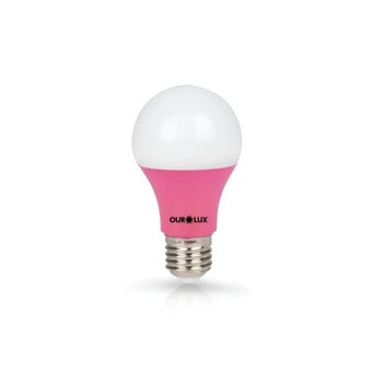 LAMP LED OUROLUX SUPERLED 7W OURO 60 COLORS ROSA