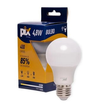 LAMPADA PIX LED BULBO A60 4,8W 4000K