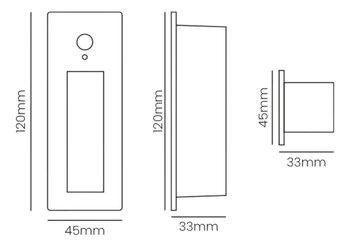 BALIZADOR OPUS GARDIAN BCO C/SENSOR 2,5W 3000K IP65 OPS 88620