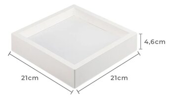 PLAFON NORDECOR KAIS REC 18W 6500K BR 4248